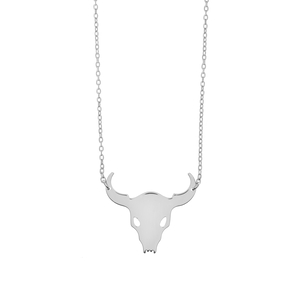 Halskette BULL SKULL, 925 Sterlingsilber