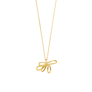 Halskette Blossom, 18 Karat Gelbgold vergoldet