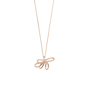 Halskette Blossom, 18 Karat Rosegold vergoldet