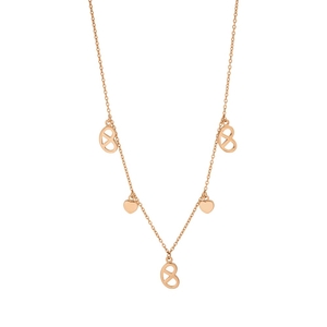 Halskette Brezn Charm, 18 K Rosegold vergoldet