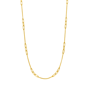 Halskette CUBE II, 18 Karat Gelbgold