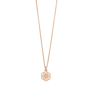 Halskette Flower of Life, 45cm, 18K Rosegold vergoldet