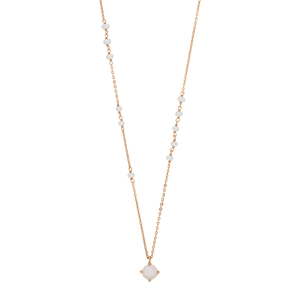 Halskette Flying Pearls, 18 K Rosegold vergoldet