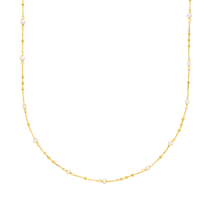 Halskette Flying Pearls, 18 Karat Gelbgold vergoldet