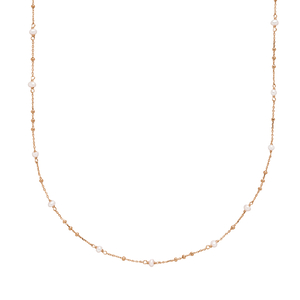 Halskette Flying Pearls, 18 Karat Rosegold vergoldet