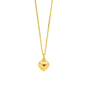Halskette HERZ, 18 Karat Gelbgold vergoldet