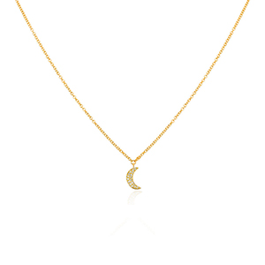 Halskette Halbmond, 18 Karat Gelbgold