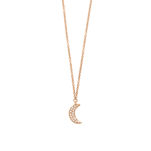 Halskette Halbmond, 18 Karat Rosegold