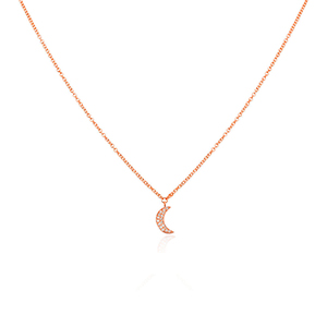 Halskette Halbmond, 18 Karat Rosegold
