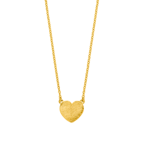 Halskette Heart-Disc, 18 K Gelbgold vergoldet