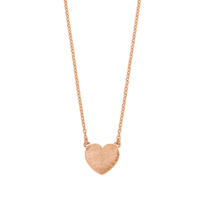 Halskette Heart-Disc, 18 Karat Rosegold vergoldet