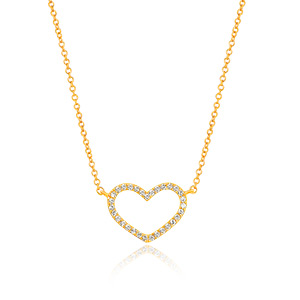 Halskette Heart mit Diamanten, 18 K Gelbgold