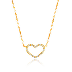 Halskette Heart mit Diamanten, 18 Karat Gelbgold