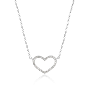 Halskette Heart mit Diamanten, 18 Karat Weigold