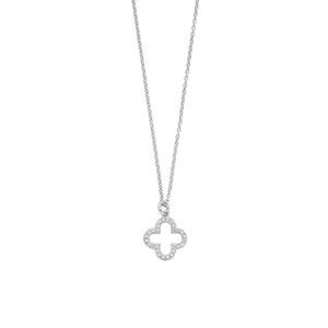 Halskette Kleeblatt, 925 Sterlingsilber