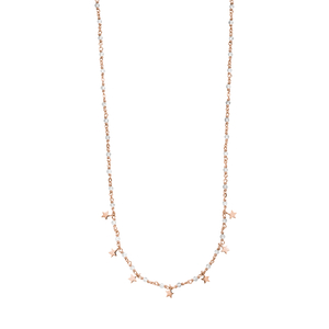 Halskette Labradorit Stars, 18 K Rosegold vergoldet