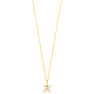 Halskette Leaf Flower, 18 Karat Gelbgold