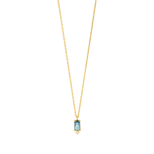 Halskette London Blue Topas, 14K Gelbgold