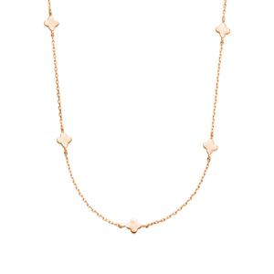 Halskette MINI Clover, 14 Karat Rosegold