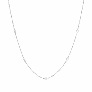Halskette PURE Quintruple Diamant, 18 Karat Weigold