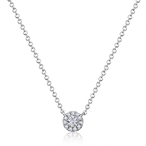 Halskette Pavé II mit Diamanten, 18 K Weissgold