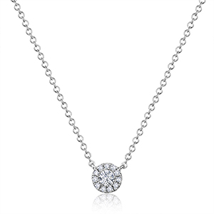 Halskette Pav II mit Diamanten, 18 Karat Weigold