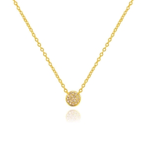 Halskette Pavé mit Diamanten, 18 K Gelbgold