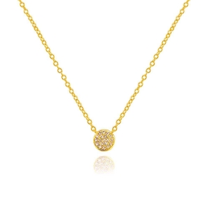 Halskette Pav mit Diamanten, 18 K Gelbgold