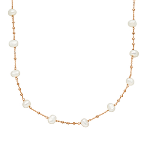 Halskette Perle, 18 Karat Rosegold vergoldet