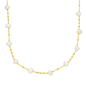 Halskette Perle, Gelbgold