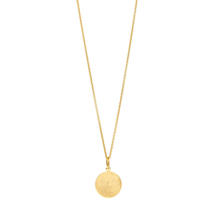 Halskette Plttchen 14mm, 50cm lang, 18 Karat Gelbgold vergoldet