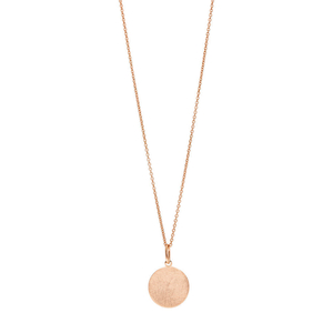 Halskette Plttchen 14mm, 50cm lang, 18 Karat Rosegold vergoldet