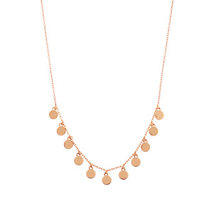 Halskette Platelet, 18 K Rosegold vergoldet