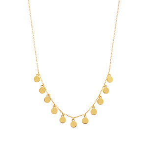 Halskette Platelet, 18 Karat Gelbgold vergoldet