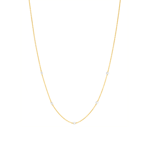 Halskette Pure Quintruple Diamant, 18K Gelbgold
