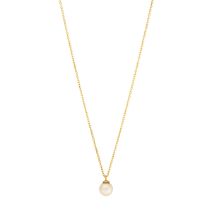 Halskette Rain Drop, Perle, 18 K Gelbgold vergoldet