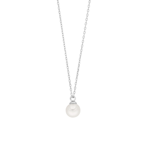 Halskette Single Pearl, 14 Karat Weigold