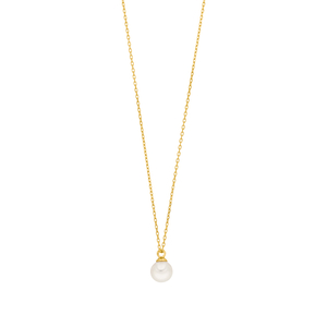 Halskette Single Pearl, 14K Gelbgold