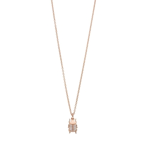 Halskette Skarabus, 45cm, 18 Karat Rosegold vergoldet