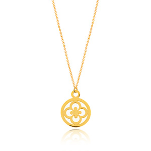 Halskette Clover, 14 Karat Gelbgold