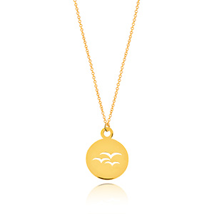 Halskette Birds, 14 Karat Gelbgold