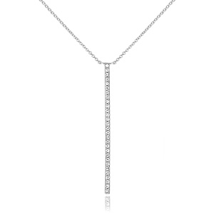 Halskette Bar Diamanten, 18 K Weigold