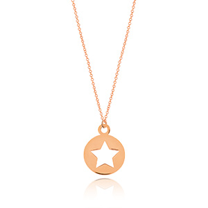 Halskette Star, 14 Karat Rosegold