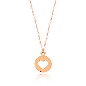 Halskette Heart, 14 K Rosegold