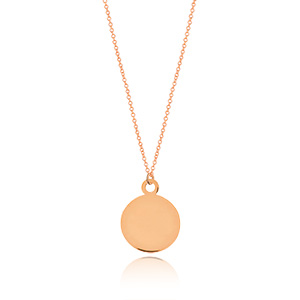 Halskette Plate, 14 Karat Rosegold