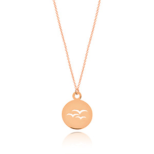 Halskette Birds, 14 Karat Rosegold