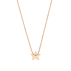 Halskette Star, 14 Karat Rosegold