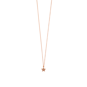 Halskette Stern, 18 K Rosegold vergoldet