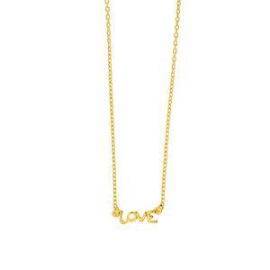 Halskette TINY LOVE, 18 Karat Gelbgold vergoldet