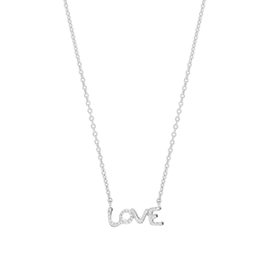 Halskette TINY LOVE mit Diamanten, 14 Karat Weigold